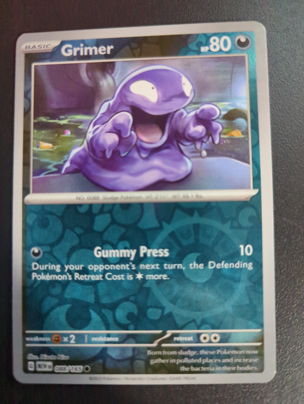 GRIMER 088/165 151 POKEMON (REVERSE HOLO, NM) ENGLISH