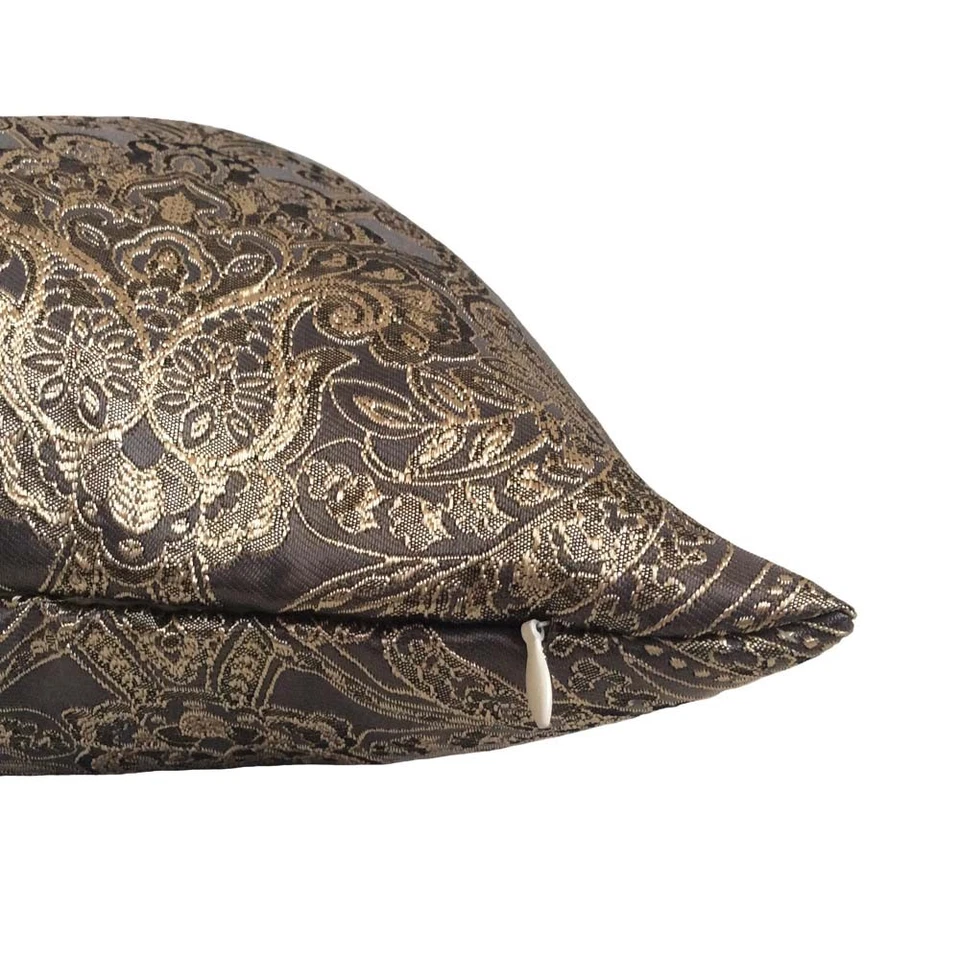 Damasco Floral Satinado Beige 18x18" Decorativo/Funda de Almohada/Funda de Cojín Foto 2 de 3