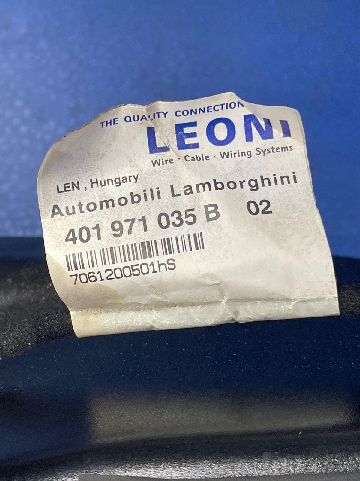 LAMBORGHINI GALLARDO OEM SPYDER FRONT LEFT DOOR NERO NOCTIS (LY9B)