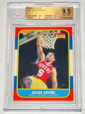 Julius Erving Dr. J 1986-87 Fleer Basketball Card #31 BGS 9.5 Gem Mint w 10 RARE