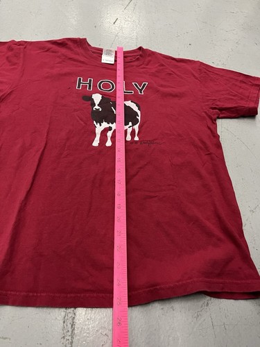 Vintage Holy Cow Woody Jackson Shirt MEDIUM Y2K Red Ben And Jerrys Pop Art - Picture 6 of 7