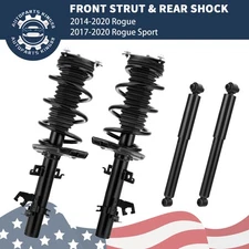 4PCS Complete Front & Rear Struts Shocks Absorbers for 2014-2020 Nissan Rogue