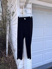 NWT Talbots Cozy Black Velour Elastic Waist Ankle Pants 3X 22W 24W