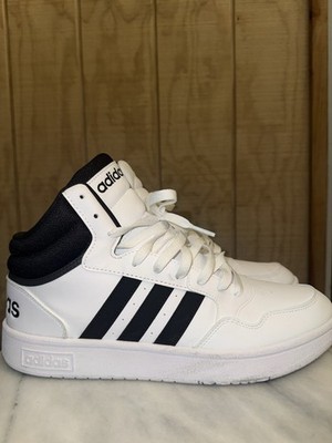 Adidas Men's HOOPS 3.0 Mid Classic Vintage Shoes Size 11 Black White Sneakers
