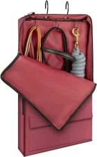 Horse Bridle Bag 3 Prong Rack For Halters Bridle Harness Wine Red  Carry Tote