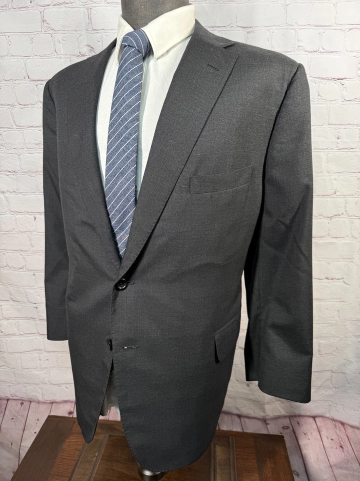 HOLLAND & SHERRY мужской серый шерсти заказ 2 ПК костюм 45с куртка 38 x 26 брюки - Изображение 3 из 4