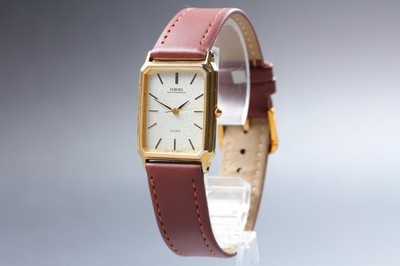 Vintage Near Mint Citizen FORMA 4631-E63069Y Gold Tank Mens New Batt Watch JAPAN