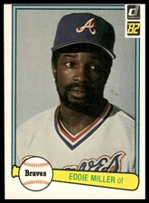 1982 Donruss #425 Eddie Miller Atlanta Braves NM+