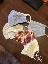 Face Masks Assorted Colors Five Count