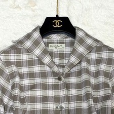 Margaret Howell Check Shirt Dress Maxi Length Ribbon Belt Used
