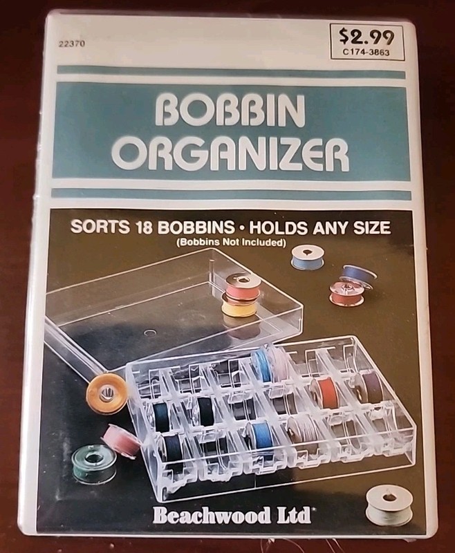 18 Pcs BOBBIN ORGANIZER ~ Clear Case & Storage for Organization any size bobbins