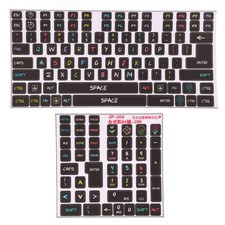 2 Pcs Keyboard Stickers PVC Decorative General Desktop Computer Keycaps Stickers