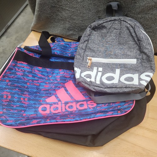 Adidas Mini Backpack Gray Bag/Adidas Gym Bag Combo Excellent Condition