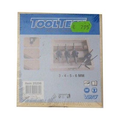 O52 Tooltech Set Senklochbohrer 3-4-5-6 mm