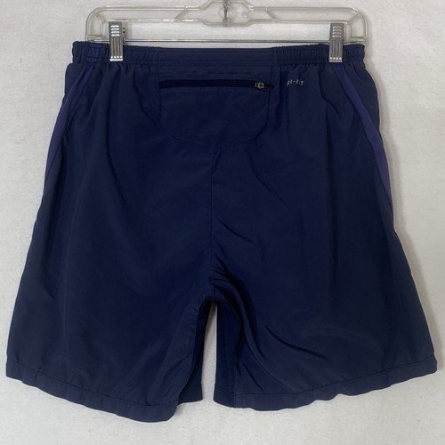 Nike Running Men's Dri-FIT 5" Shorts Medium Blue Purple Lined Pocket Lightweight - Picture 2 of 7