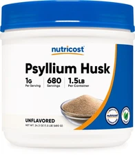 Nutricost Psyllium Husk Powder (1.5 Pounds) - GMO-Free, Gluten-Free
