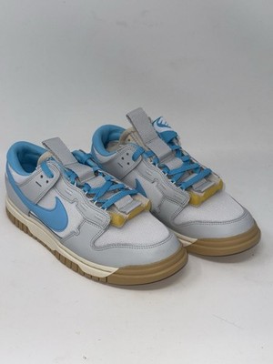 Size 9.5 - Nike Air Dunk Jumbo White Demin / Turquoise Shoes Sneakers New In Box