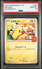 PSA 10 Pikachu 020/M-P McDonald's Happy Set Promo 2025 Pokemon Card Japanese GM
