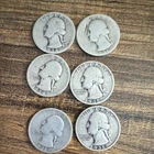 Washington Quarters Silver Lot 1934, 1935  US Coins - Set of 6