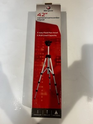 42'' Targus Camera Camcorder Tripod 3-Way Fluid Pan-Head 2.5 LB Load Capacity