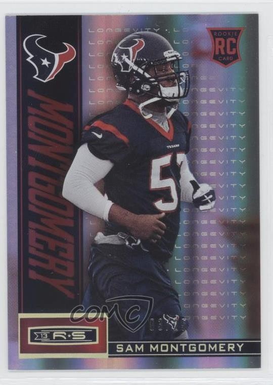 2013 Rookies & Stars Longevity Parallel Platinum 3/25 Sam Montgomery #181 RC 0a1