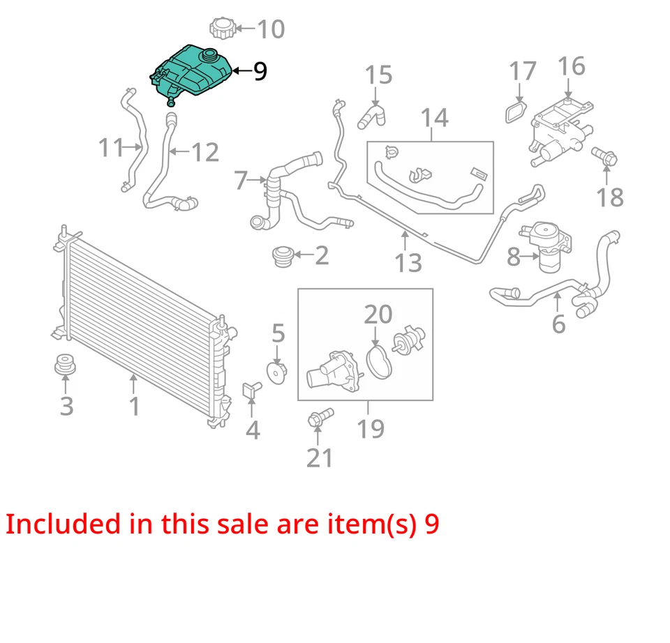 2010 Ford Transit Connect Coolant Overflow Bottle OEM 139K Miles - LKQ399473364 - Изображение 4 из 4