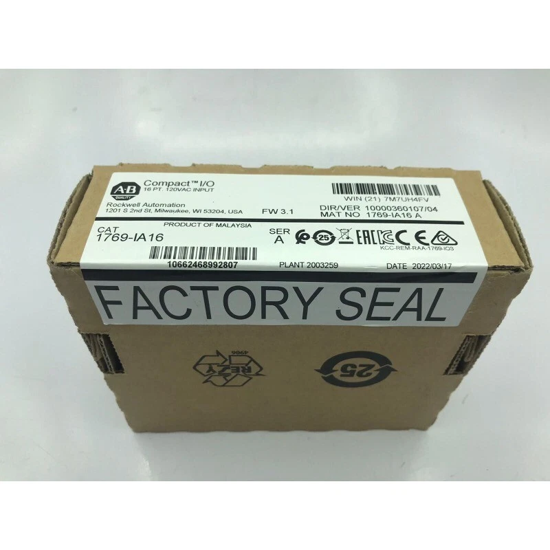 New AB 1769-IA16 CompactLogix 16 Pt 120VAC D/I Module 1769IA16 US Free Tax - Image 4 of 4