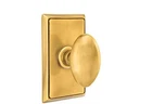 Emtek 8221EUS7 Privacy, Rectangular Rosette, Egg Knob, French Antique