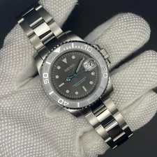 Seiko 40MM Automatic NH35 Diver Watch - Grey Dial & Bezel, Stainless Steel