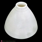 VINTAGE 8" CORNING Milk Glass Lamp Shade IES Waffle Diffuser Table Pendant Floor