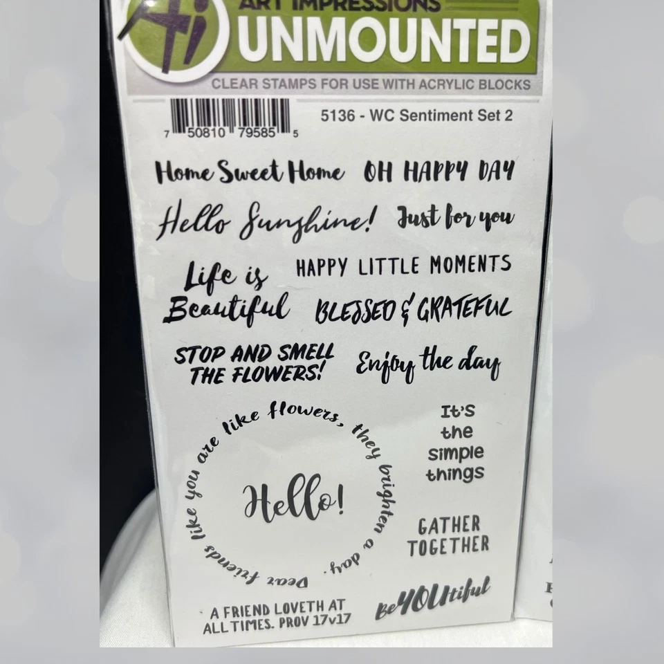 Lote de estampillas de goma de flores de jardín de 1 y 2 amigos SENTIMIENTOS impresiones artísticas Foto 4 de 4