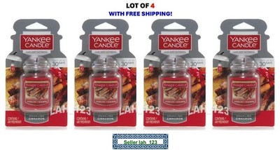 LOT OF 4 Yankee Candle~SPARKLING CINNAMON~Car Jar Ultimate~NEW+FRESH IN PACKAGE!