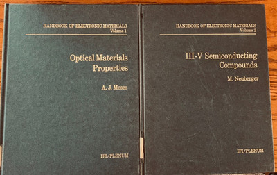 Handbook of Electronic Materials  Vol 1&2, 1971 HC IFI/PLENUM