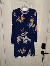 Nine West Dress Blue Floral  Sz 4 (M)