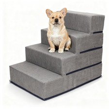 Dog Stairs for Bed 23.5" H, 4-Step Dog Steps for High Bed and Couch, Pet Step...