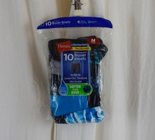 Hanes 10 PACK Boys Underwear Comfort Flex Boxer Briefs Multicolor Size M 8-10 