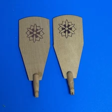 REPLACEMENT FAN BLADES 4.75”Nativity Carousel Wood Pyramid Vtg German Christmas