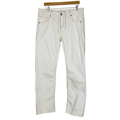 Athleta Frontier Womens White Jeans 16 Straight Leg Casual Summer Pants