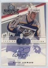 1999-00 Upper Deck MVP Stanley Cup Edition ProSign David Legwand #DL Auto 9v7