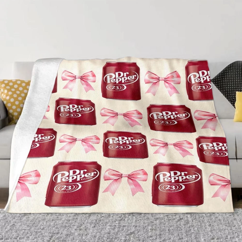 Dr. Pepper Print Blanket,Ideal Gift for Men Women Sofa Office Travel