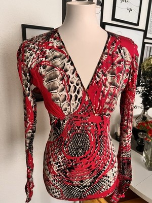  Just Cavalli Bluse Stretch-Seide Gr. 38   Top Zustand   100% Seide 