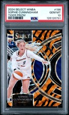 2024 PANINI SELECT WNBA TIGER PRIZM #196 SOPHIE CUNNINGHAM PSA 10