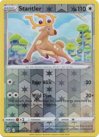 STANTLER 208/264 FUSION STRIKE POKEMON (REVERSE HOLO, NM)