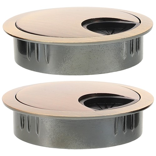 2 Pcs Cable Hole Cover Office Desk Wire Cord Grommet for Cables Metal Desktop - Afbeelding 12 van 12