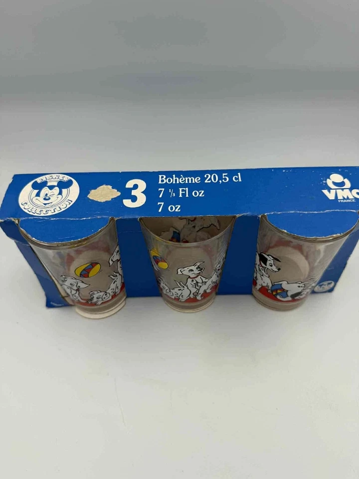 Vintage Disney 101 Dalmations Drinking Glasses. Complete set of 3. Boxed. Collec - Image 4 of 4