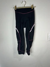Women’s Cycling Tights Size Medium Padded Chamois Black Pink Performance Bike