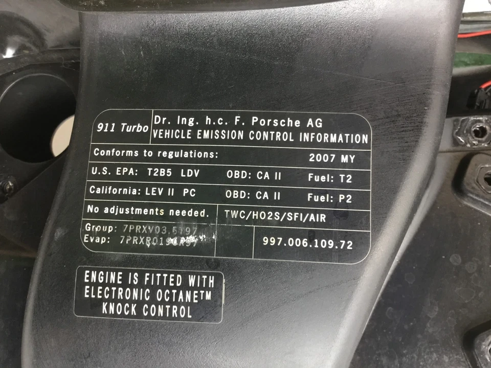 保时捷 911 Turbo 2007 后后后备箱罩甲板盖锅炉盖外壳 05 - 09 :Y9 — 第 4/4 张图片