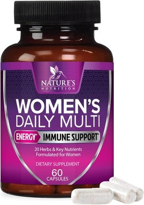 Multivitamin for Women - with Vitamins A, C, D, E, B6, B12, Zinc, Calcium & Magn