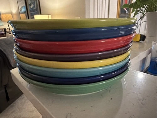 Fiestaware Coupe Dinner Bowl Plates Set Of 8,  1” Deep 10 3/8”
