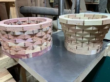 2 Segmented BOWL Blanks POPLAR White OAK Easter Red CEDAR  *FREE SHIPPING* lathe